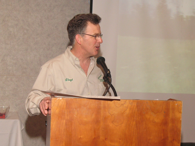 LLoyd Weigel welcoming everyone to the banquet